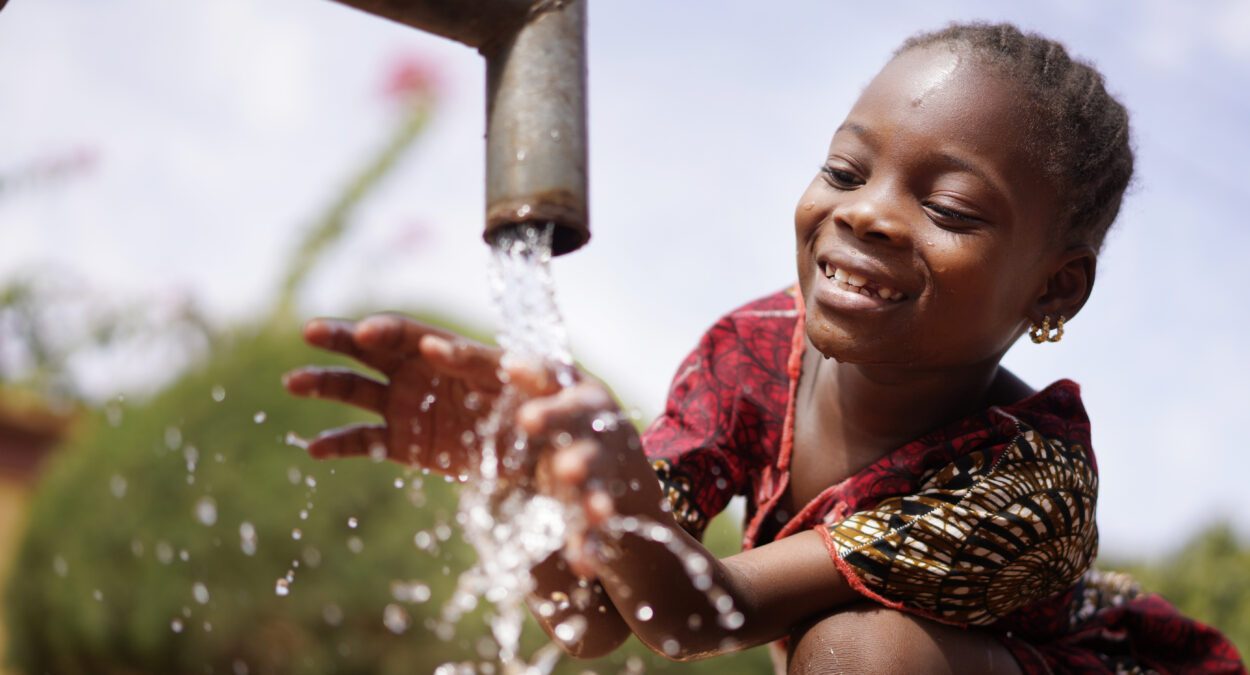 Water is Life for African Children, Little Gorgeous Black Girl D